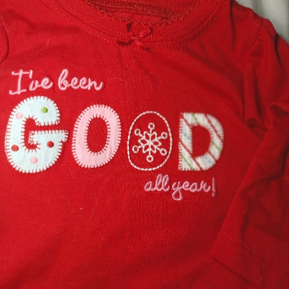 Christmas pajama shirt 12M